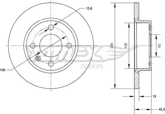 TOMEX brakes TX 70-41 - Jarrulevy inparts.fi