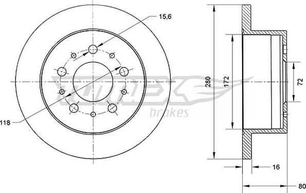 TOMEX brakes TX 70-61 - Jarrulevy inparts.fi