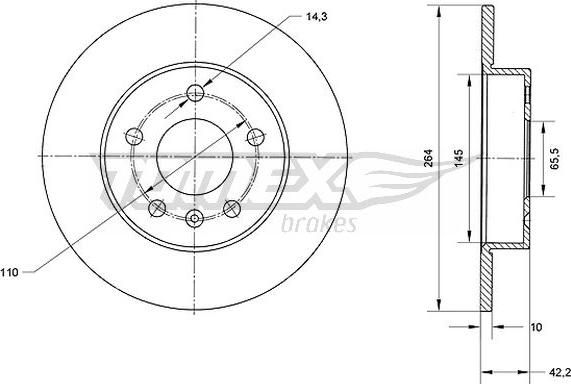 TOMEX brakes TX 70-06 - Jarrulevy inparts.fi