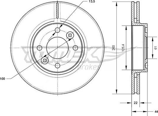 TOMEX brakes TX 70-34 - Jarrulevy inparts.fi