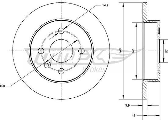 TOMEX brakes TX 70-23 - Jarrulevy inparts.fi