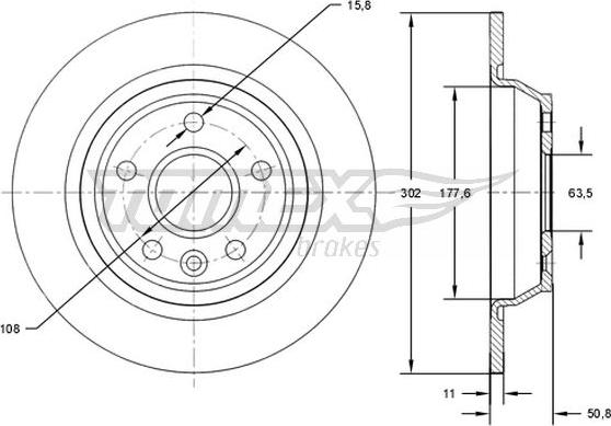 TOMEX brakes TX 71-61 - Jarrulevy inparts.fi