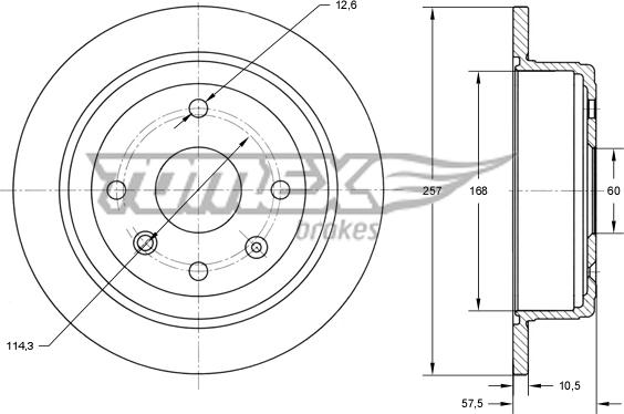 TOMEX brakes TX 71-36 - Jarrulevy inparts.fi