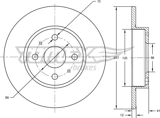 TOMEX brakes TX 71-22 - Jarrulevy inparts.fi