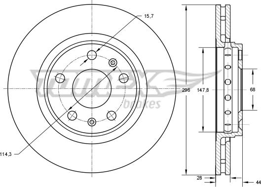 TOMEX brakes TX 73-45 - Jarrulevy inparts.fi