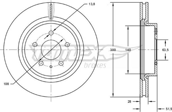 TOMEX brakes TX 73-14 - Jarrulevy inparts.fi