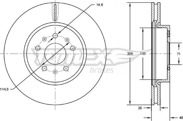 TOMEX brakes TX 72-93 - Jarrulevy inparts.fi