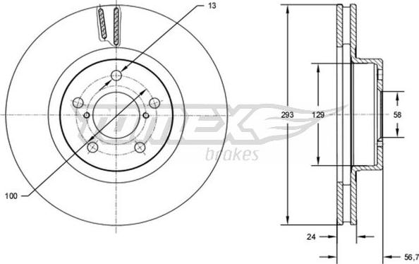 TOMEX brakes TX 72-74 - Jarrulevy inparts.fi