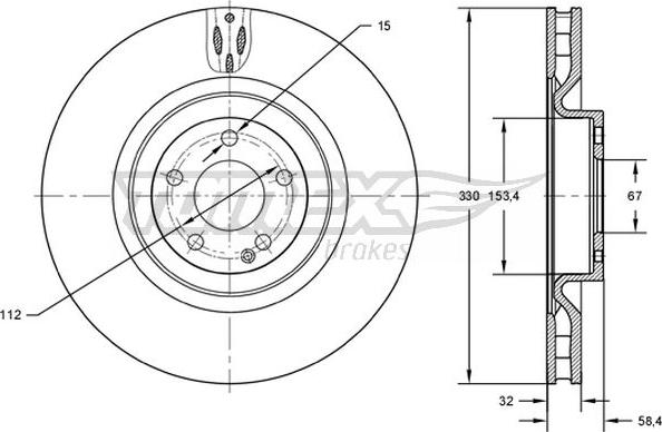 TOMEX brakes TX 72-75 - Jarrulevy inparts.fi