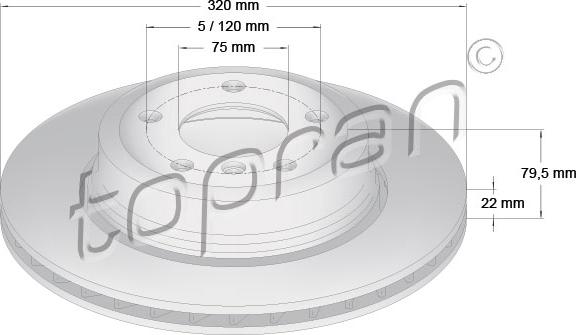 Topran 501 193 - Jarrulevy inparts.fi