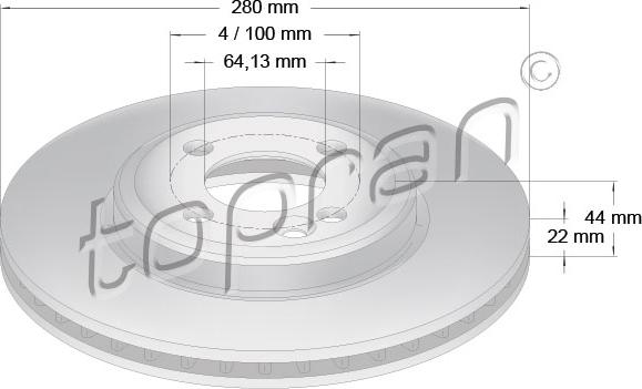 Topran 501 713 - Jarrulevy inparts.fi