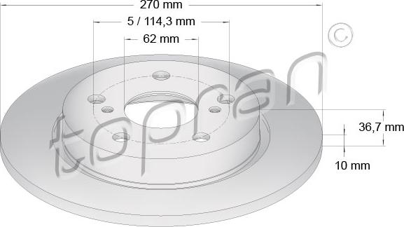 Topran 600 592 - Jarrulevy inparts.fi