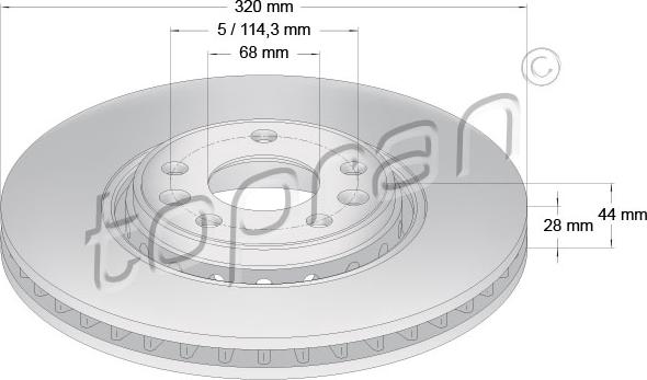 Topran 631 151 - Jarrulevy inparts.fi