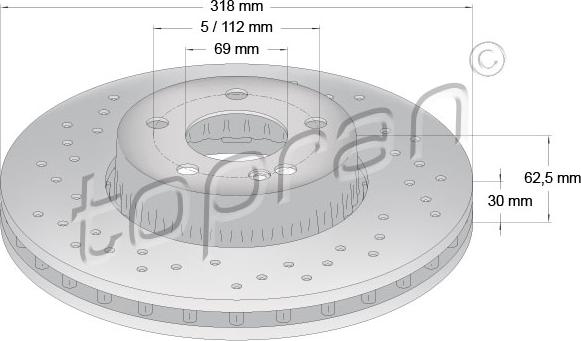 Topran 631 164 - Jarrulevy inparts.fi