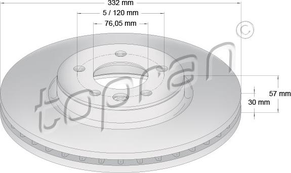 Topran 631 163 - Jarrulevy inparts.fi