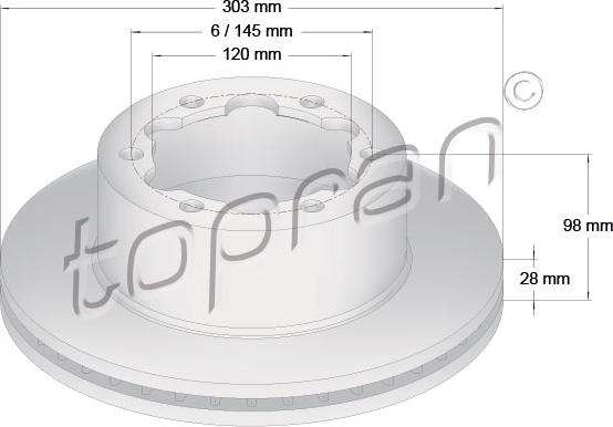 Topran 631 174 - Jarrulevy inparts.fi