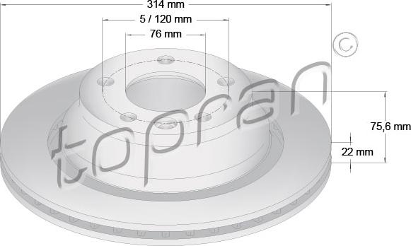 Topran 110 430 - Jarrulevy inparts.fi