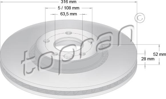 Topran 304 405 - Jarrulevy inparts.fi