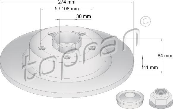 Topran 700 644 - Jarrulevy inparts.fi