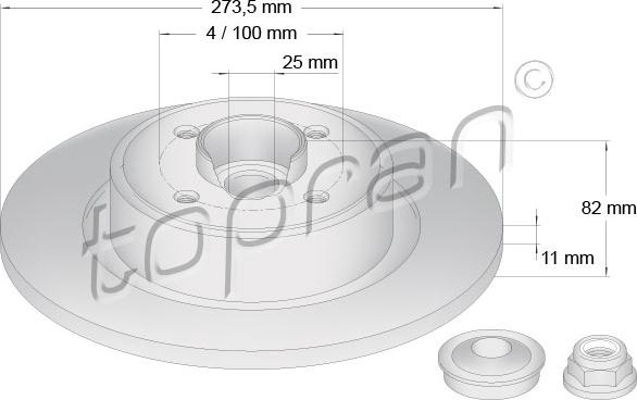 Topran 700 642 - Jarrulevy inparts.fi