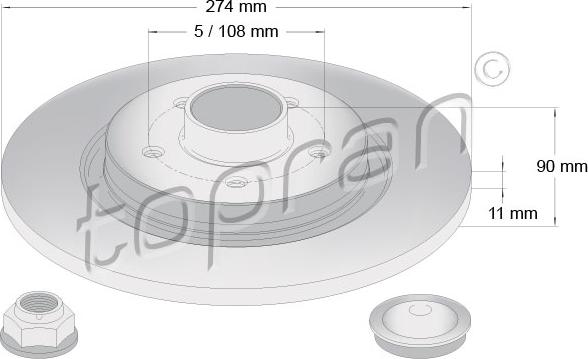 Topran 700 819 - Jarrulevy inparts.fi