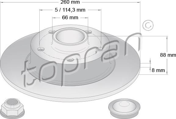 Topran 701 160 - Jarrulevy inparts.fi