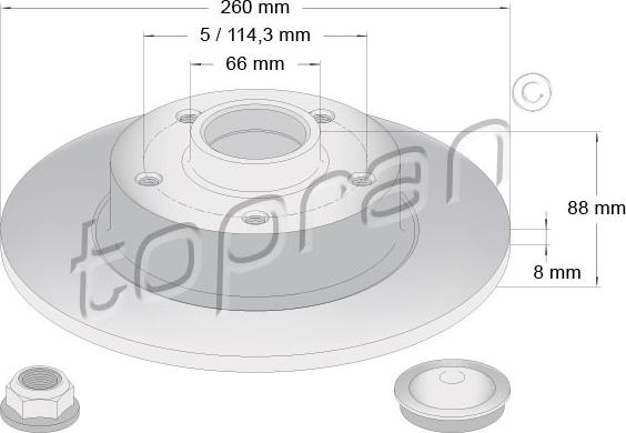 Topran 701 161 - Jarrulevy inparts.fi