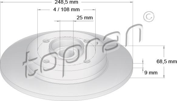 Topran 721 185 - Jarrulevy inparts.fi