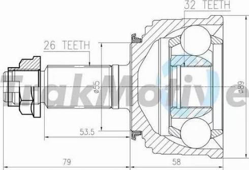 TrakMotive 40-0002 - Nivelsarja, vetoakseli inparts.fi