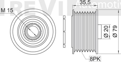 Trevi Automotive AP1059 - Hihnapyörä, laturi inparts.fi