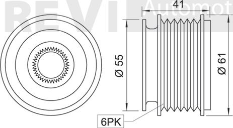 Trevi Automotive AP1004 - Hihnapyörä, laturi inparts.fi