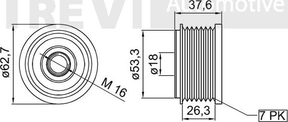 Trevi Automotive AP1102 - Hihnapyörä, laturi inparts.fi