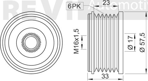 Trevi Automotive AP1186 - Hihnapyörä, laturi inparts.fi