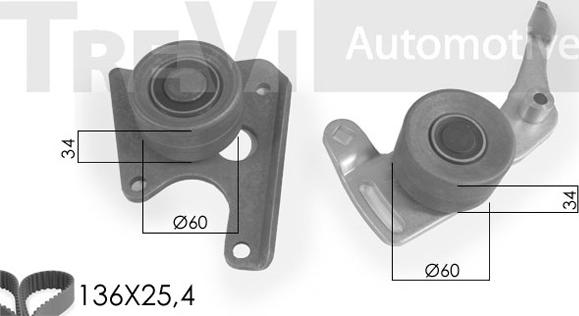 Trevi Automotive KD0002HP - Vesipumppu + jakohihnasarja inparts.fi