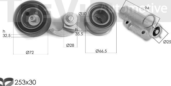 Trevi Automotive KD1463 - Hammashihnasarja inparts.fi