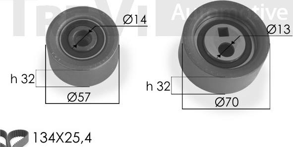 Trevi Automotive KD1044 - Hammashihnasarja inparts.fi