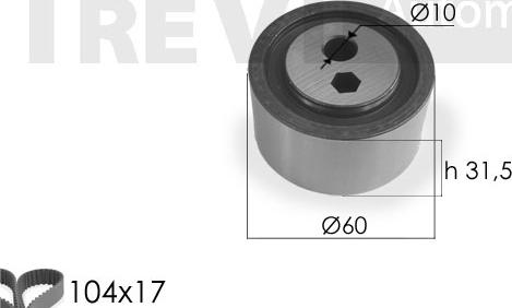 Trevi Automotive KD1075 - Hammashihnasarja inparts.fi