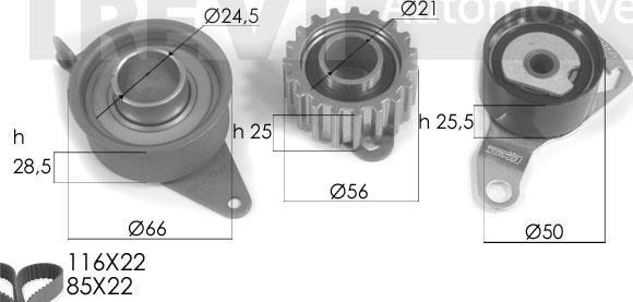 Trevi Automotive KD1157 - Hammashihnasarja inparts.fi