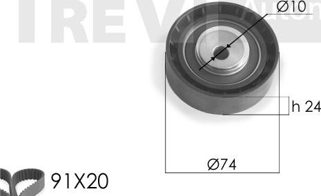 Trevi Automotive KD1163 - Hammashihnasarja inparts.fi