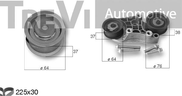 Trevi Automotive KD1351 - Hammashihnasarja inparts.fi