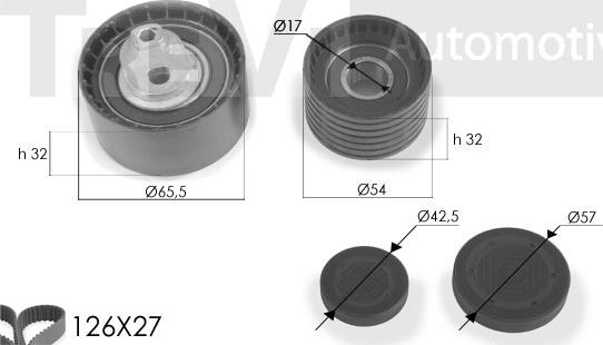 Trevi Automotive KD1247 - Hammashihnasarja inparts.fi