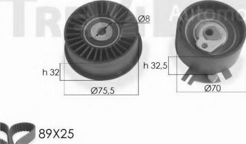 Trevi Automotive KD1222 - Hammashihnasarja inparts.fi