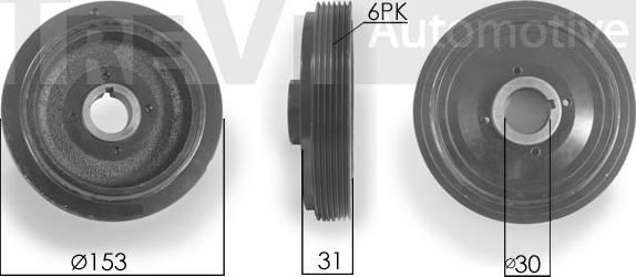 Trevi Automotive PC1059 - Hihnapyörä, kampiakseli inparts.fi