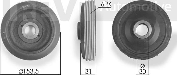 Trevi Automotive PC1054 - Hihnapyörä, kampiakseli inparts.fi