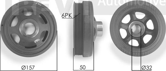 Trevi Automotive PC1056 - Hihnapyörä, kampiakseli inparts.fi