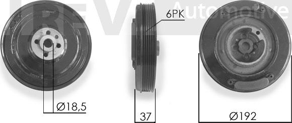 Trevi Automotive PC1011 - Hihnapyörä, kampiakseli inparts.fi