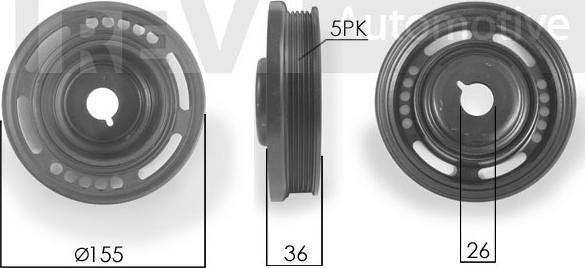 Trevi Automotive PC1172 - Hihnapyörä, kampiakseli inparts.fi