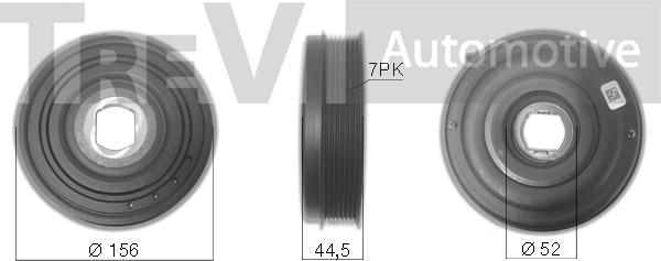 Trevi Automotive PC1262 - Hihnapyörä, kampiakseli inparts.fi