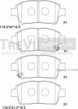 Trevi Automotive PF1431 - Jarrupala, levyjarru inparts.fi