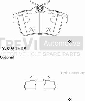 Trevi Automotive PF1424 - Jarrupala, levyjarru inparts.fi